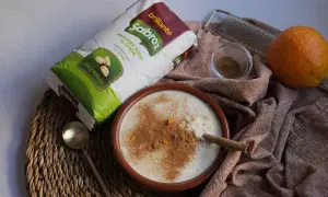 Arroz con leche cremoso, listo para disfrutar. Ingredientes para un arroz con leche thermomix perfecto: arroz redondo, naranja y canela.