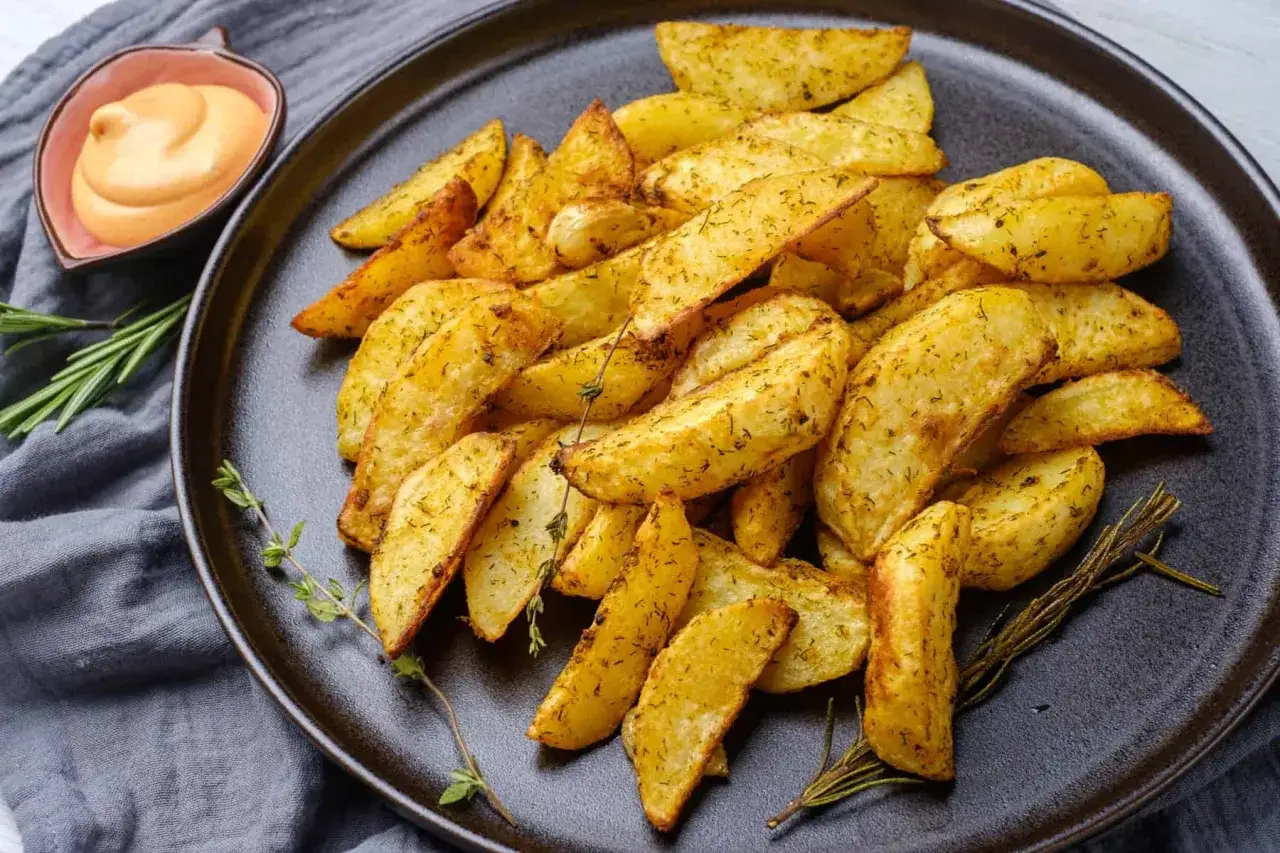 Patatas al horno crujientes, perfectas para acompañar. Descubre el tiempo y temperatura ideal para hacerlas.